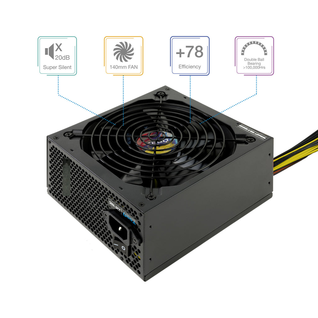 TooQ TQAPOLO-600SP unidad de fuente de alimentación 600 W 20+4 pin ATX ATX Negro (3)