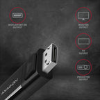 Axagon RVC-DPC adaptador de cable de vídeo 1,8 m USB Tipo C DisplayPort Negro (3)