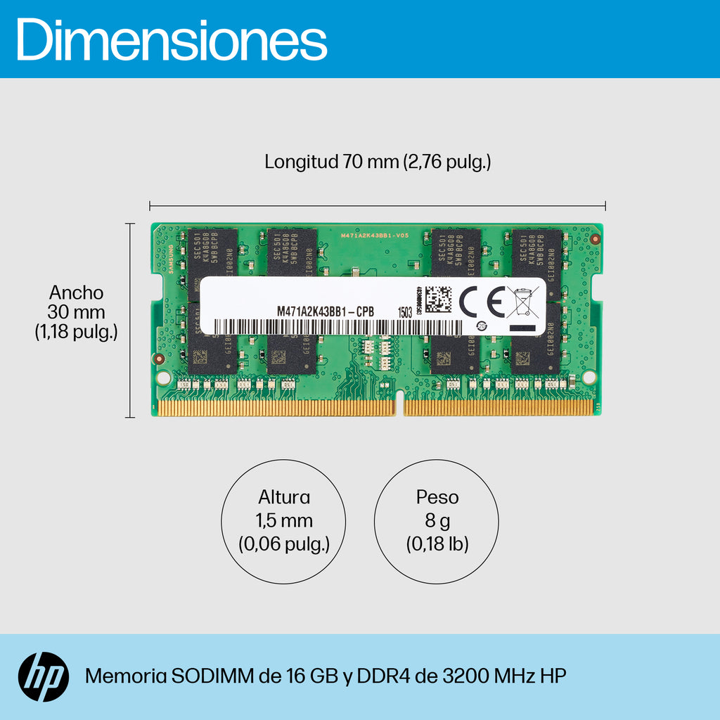 HP 16GB DDR4 3200 SODIMM Memory módulo de memoria 1 x 16 GB 260-pin SO-DIMM (3)