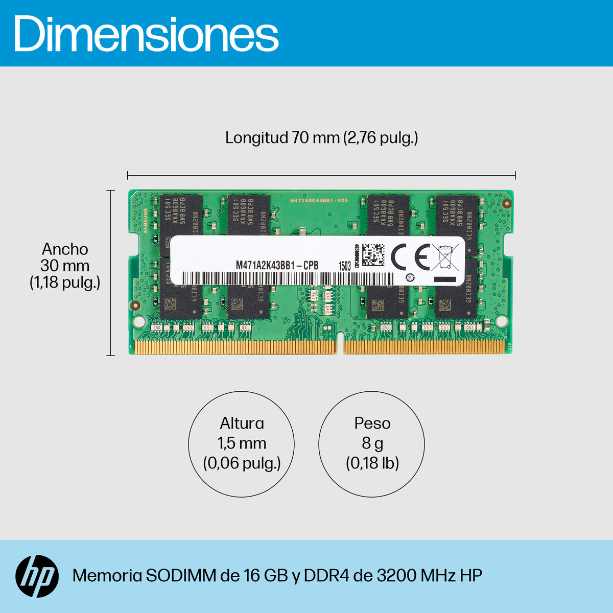 HP 16GB DDR4 3200 SODIMM Memory módulo de memoria 1 x 16 GB 260-pin SO-DIMM (3)