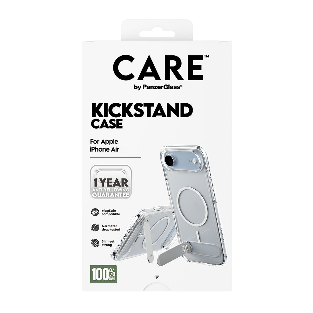 PanzerGlass CARE™ by ® Kickstand Case Transparent w. MagSafe iPhone Air funda para teléfono móvil Transparente (3)