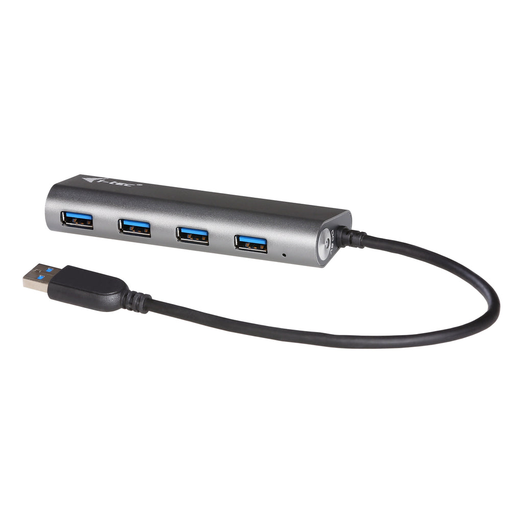 i-tec Metal U3HUB448 hub de interfaz USB 3.2 Gen 1 (3.1 Gen 1) Type-A 5000 Mbit/s Gris