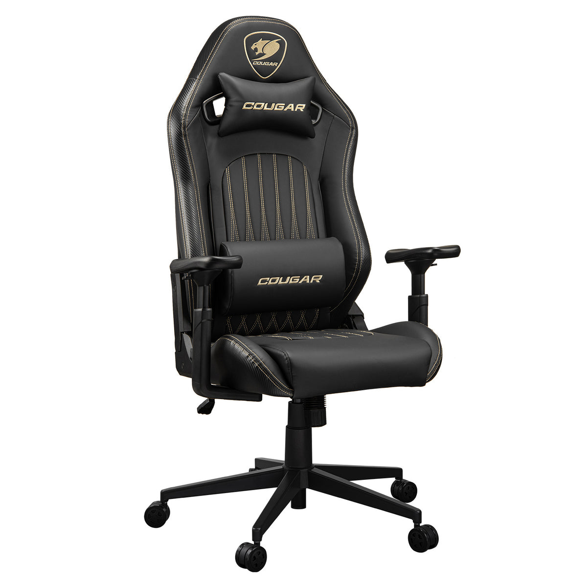 COUGAR CGR-EXP-ROB Silla para videojuegos de PC Asiento acolchado tapizado Negro, Oro (3)