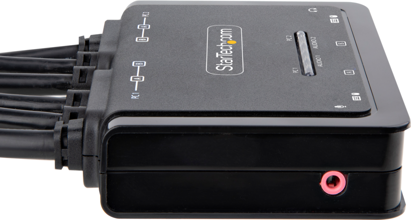 Startech C2-DH46-UA2-CBL-KVM - 4K 60Hz, Conmutador KVM / audio / USB, compacto (4)