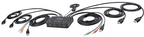 Startech C2-DH46-UA2-CBL-KVM - 4K 60Hz, Conmutador KVM / audio / USB, compacto