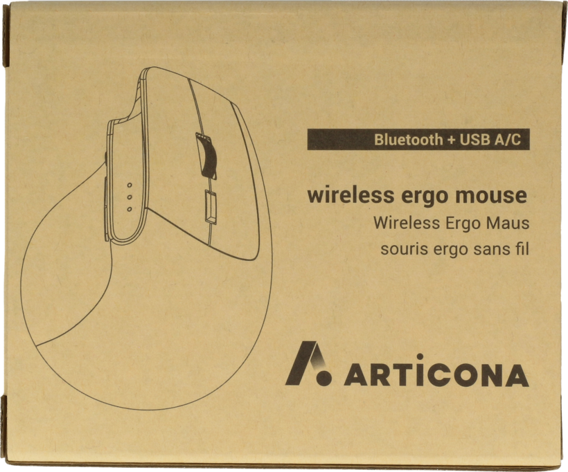 Ratón ARTICONA ergo BT + USB A/C negro (7)