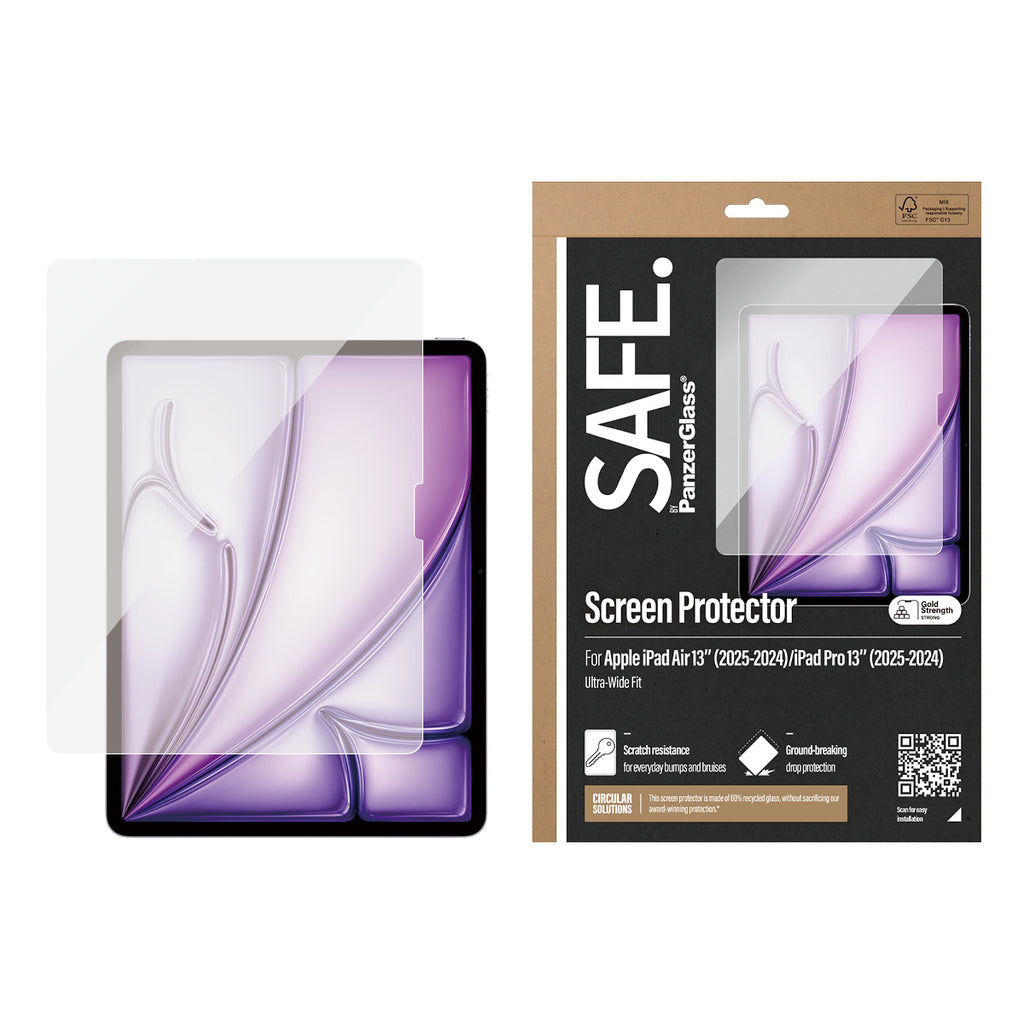PanzerGlass SAFE. by ® Screen Protector iPad Air 13'' (2024-2026) |iPad Pro 13'' (2024-2025) | Ultra-Wide Fit Protector de pantalla Apple 1 pieza(s) (2)