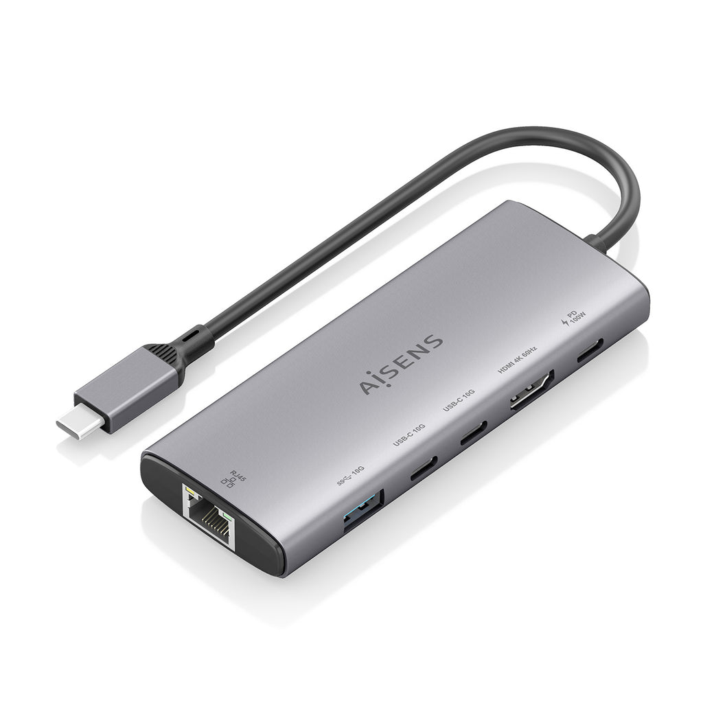AISENS ASUC-6P030-GR base para portátil y replicador de puertos Alámbrico USB 3.2 Gen 1 (3.1 Gen 1) Type-C (2)