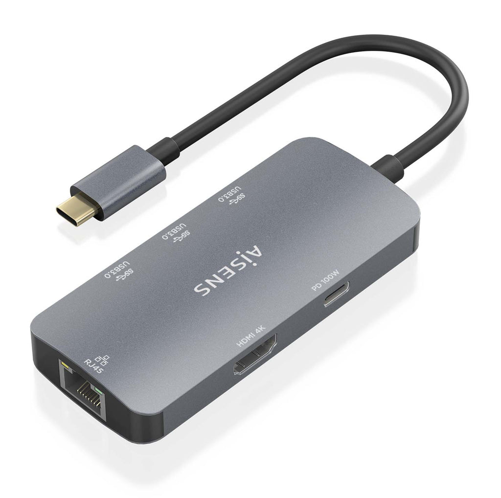 AISENS ASUC-6P019-GR base para portátil y replicador de puertos Alámbrico USB 3.2 Gen 1 (3.1 Gen 1) Type-C (2)
