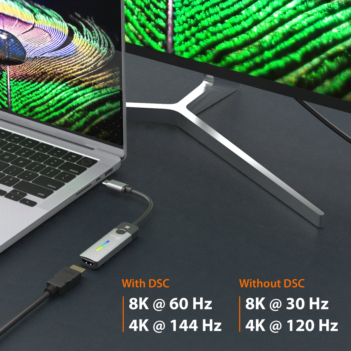 j5create JCA157 adaptador de cable de vídeo 0,1 m USB Tipo C Negro, Gris (7)