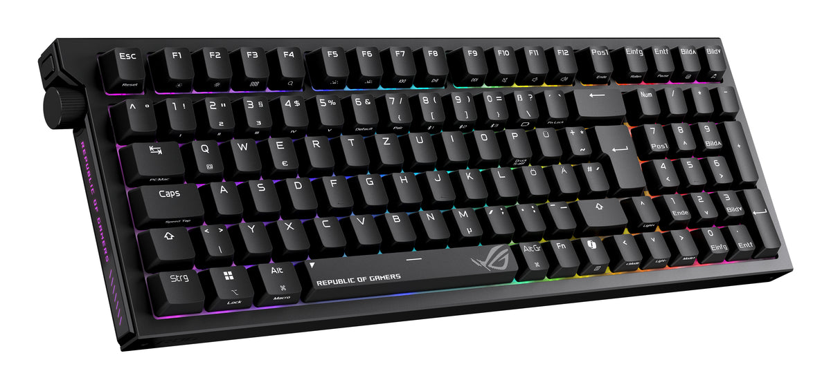 ASUS ROG Strix Morph 96 Wireless teclado Juego USB + RF Wireless + Bluetooth QWERTZ Alemán Negro (4)