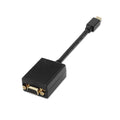 AISENS A125-0135 adaptador de cable de vídeo 0,15 m Mini DisplayPort VGA Negro (2)