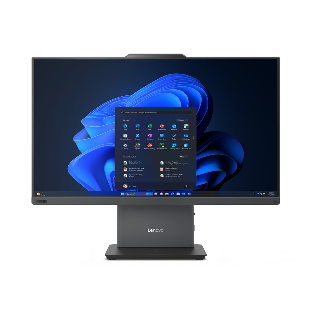 Lenovo ThinkCentre neo 50a 24 Gen 5 Intel Core 5 210H 60,5 cm (23.8") 1920 x 1080 Pixeles Pantalla táctil PC todo en uno 16 GB DDR5-SDRAM 512 GB SSD Windows 11 Pro Wi-Fi 6 (802.11ax) Gris (2)