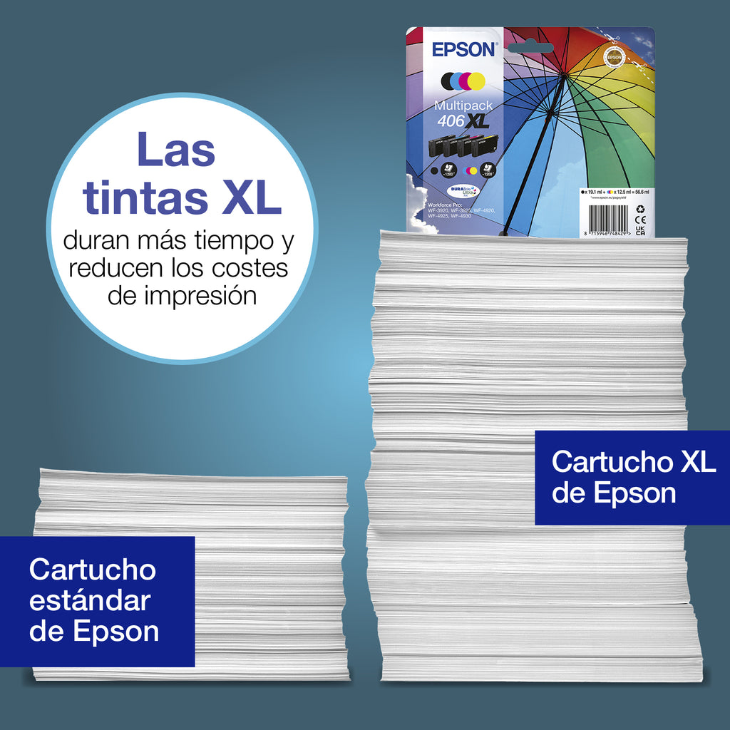 Epson Multipack 4-colour 406 Umbrella DURABrit cartucho de tinta 1 pieza(s) Rendimiento estándar (2)