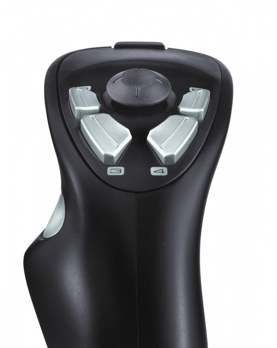 Logitech 942-000031 - Mando joystick, 12 botones, cableado, para PC