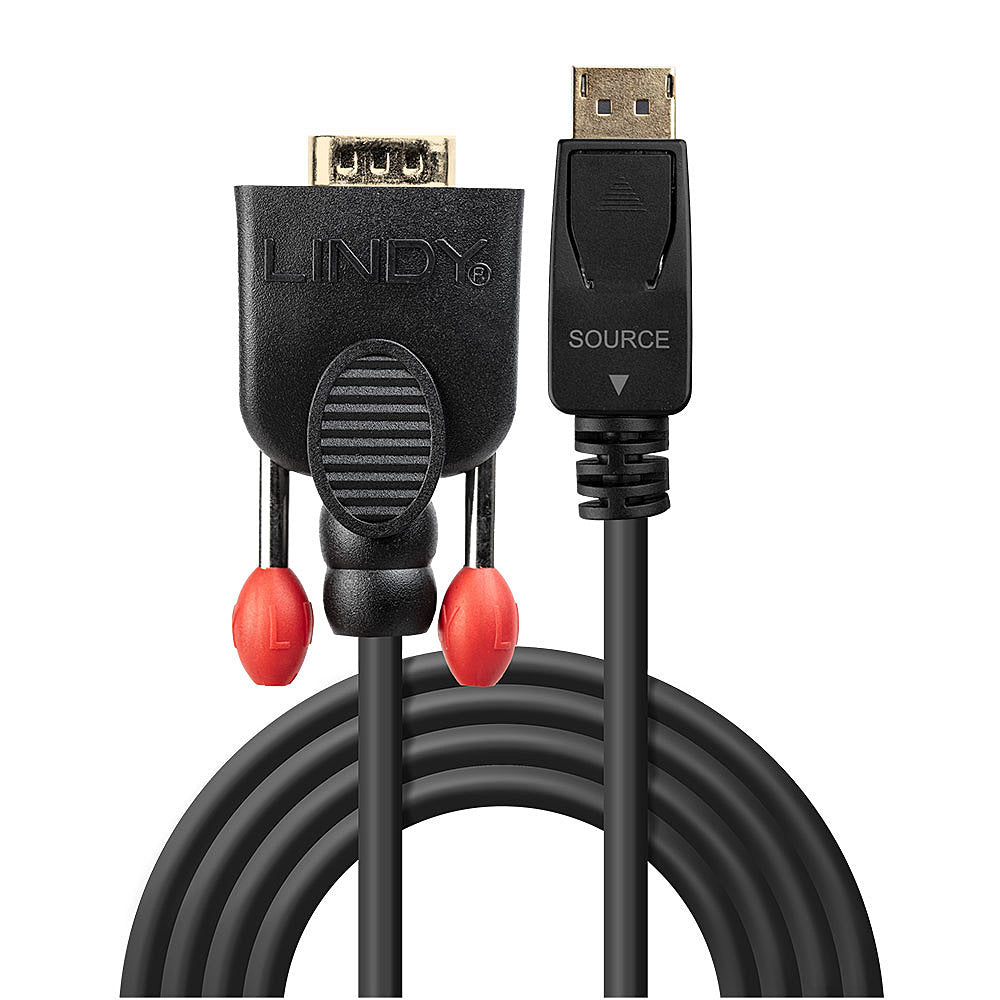 Lindy 41940 adaptador de cable de vídeo 0,5 m VGA (D-Sub) DisplayPort Negro (3)