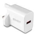 Lindy 73415 cargador de dispositivo móvil Smartphone, Tableta Blanco Corriente alterna Carga rápida Interior