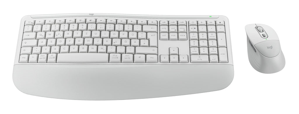 Logitech Signature Comfort Plus Combo MK880 teclado Ratón incluido Universal RF Wireless + Bluetooth QWERTZ Alemán Blanco (3)