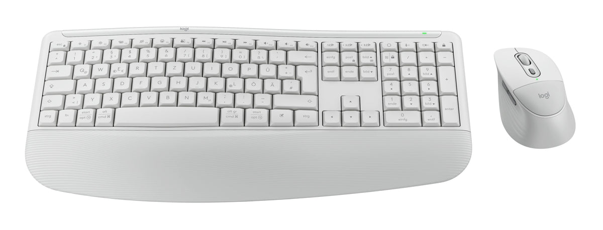 Logitech Signature Comfort Plus Combo MK880 teclado Ratón incluido Universal RF Wireless + Bluetooth QWERTZ Alemán Blanco (3)