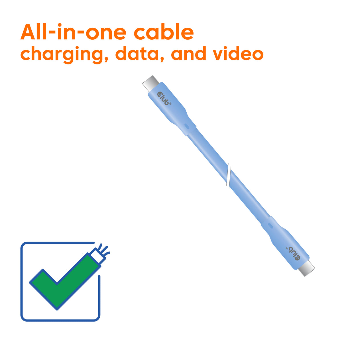 CLUB3D CAC-3003 cable USB USB4 Gen 2x2 2 m USB C 20 Gbit/s 240 W Azul (4)