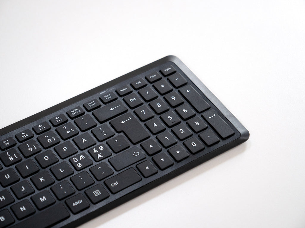 Mousetrapper Type Midi - NORDIC teclado Hogar / Oficina USB + RF Wireless + Bluetooth QWERTY Nórdico Negro (2)