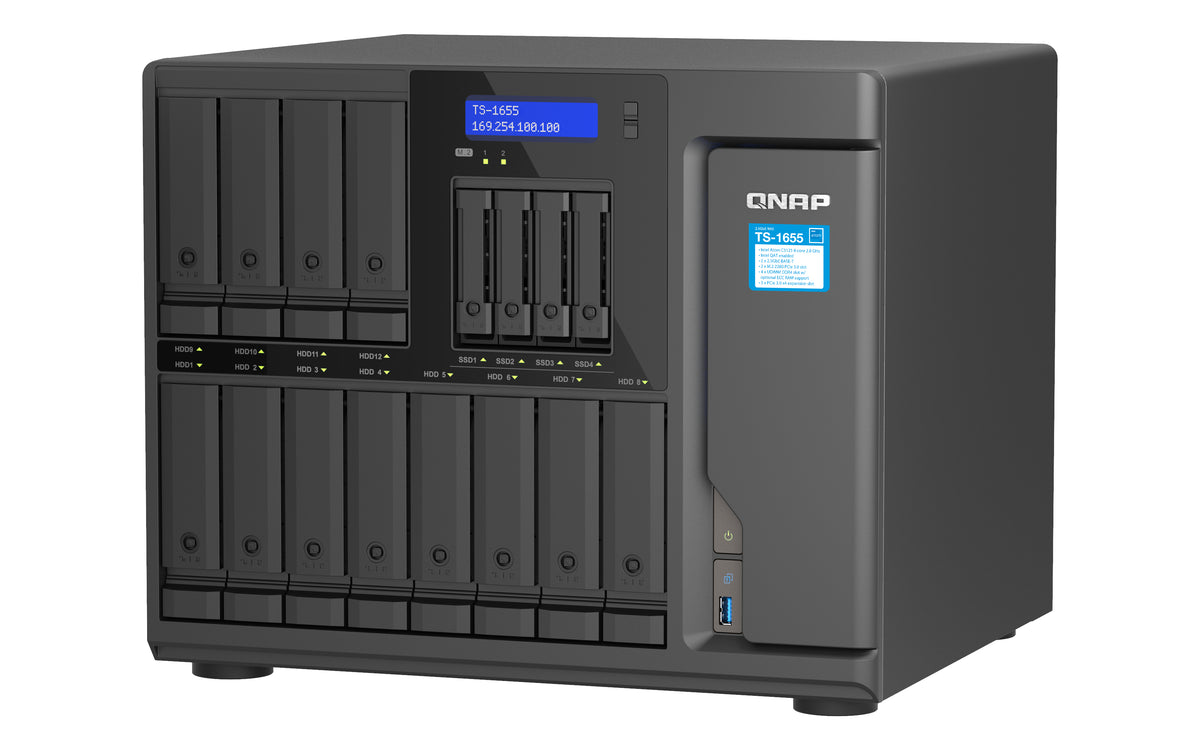 QNAP TS-1655 NAS Torre Intel Atom® C5125 8 GB DDR4 0 TB QNAP Turbo System Negro (9)