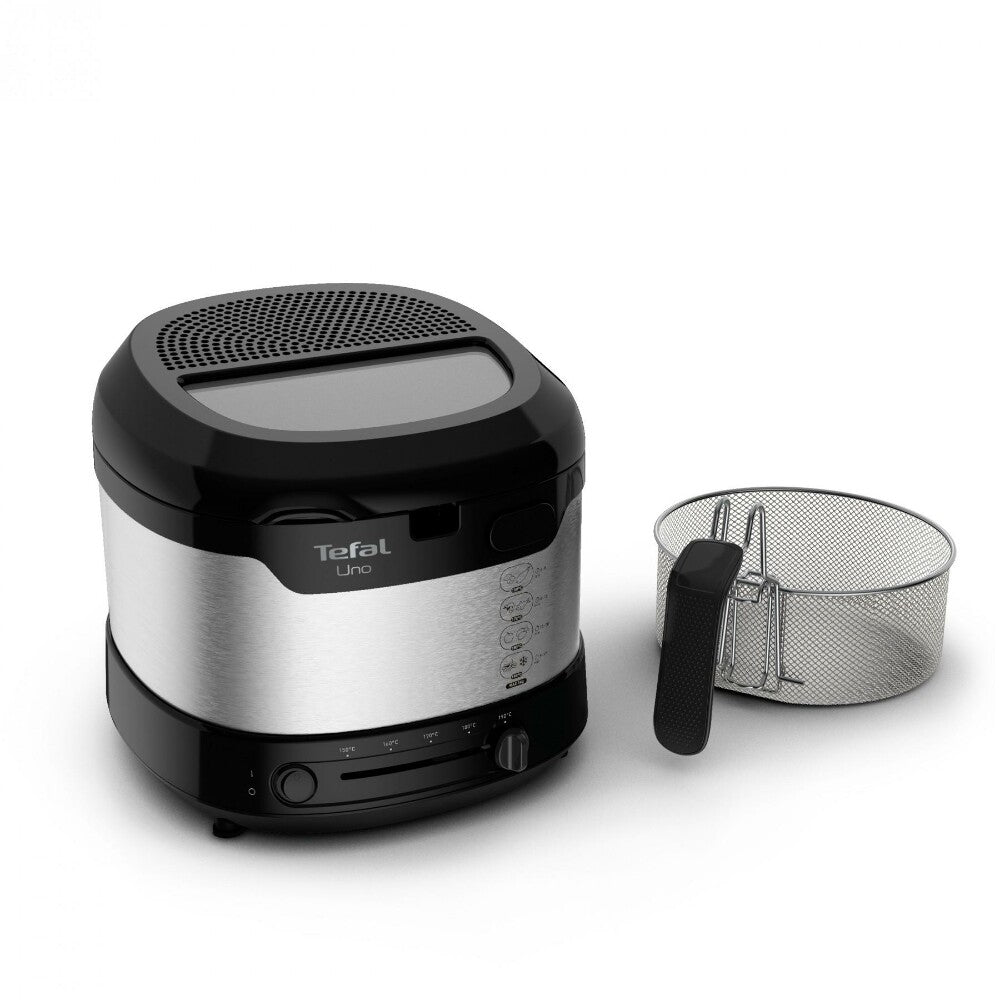 Tefal Uno FF215D Sencillo 1,8 L Independiente 1600 W Freidora Negro, Acero inoxidable (3)