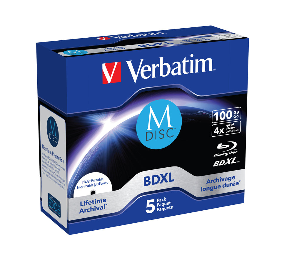 Verbatim 43834 disco blu-ray lectura/escritura (BD) BDXL 100 GB 5 pieza(s)