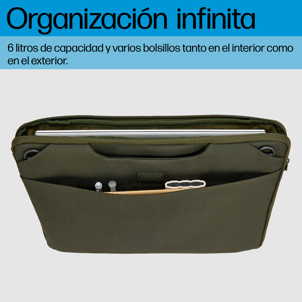 HP 15.6 Modular Laptop Sleeve 39,6 cm (15.6") Verde, Gris (6)