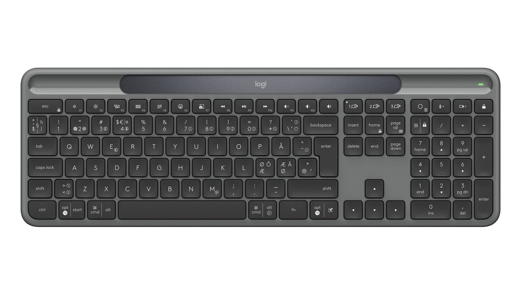 Logitech Signature Slim Solar + K980 teclado Universal RF Wireless + Bluetooth QWERTY Danés, Finlandés, Noruego, Sueco Grafito (2)