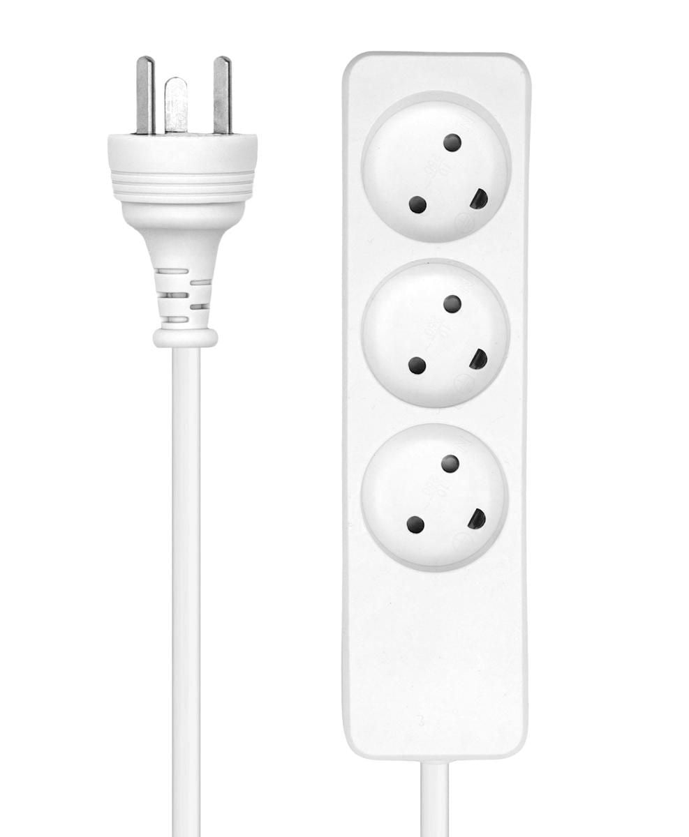 Microconnect MC-EDBGRU0302W base múltiple 2 m 3 salidas AC Blanco (3)