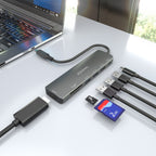 AISENS ASUC-7P025-GR base para portátil y replicador de puertos Alámbrico USB 3.2 Gen 1 (3.1 Gen 1) Type-C (7)