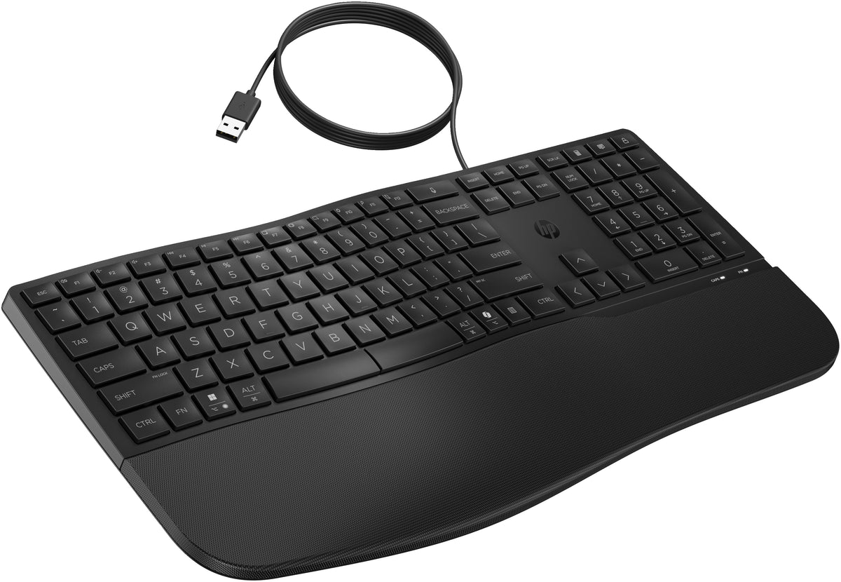 HP 485 Comfort Wired Keyboard teclado Oficina USB Negro (5)