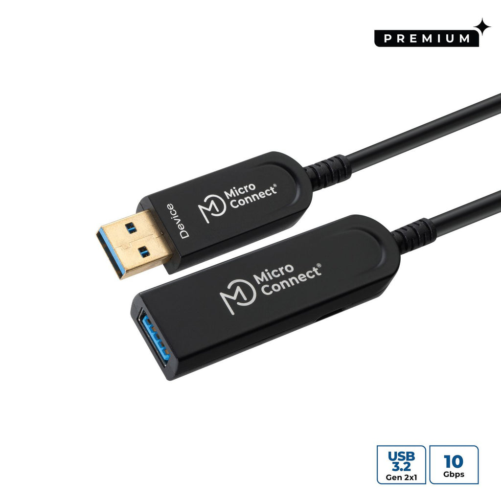 Microconnect MC-USB3.0AAF20AOP cable USB USB 3.2 Gen 2 (3.1 Gen 2) 20 m USB A Negro (2)