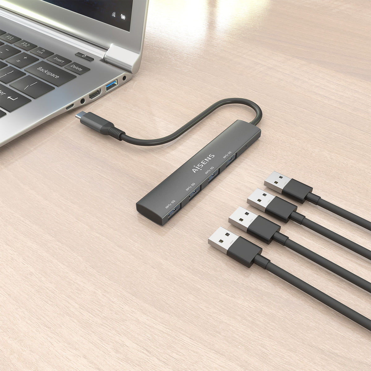 AISENS A109-0943 base para portátil y replicador de puertos Alámbrico USB 3.2 Gen 1 (3.1 Gen 1) Type-C (6)