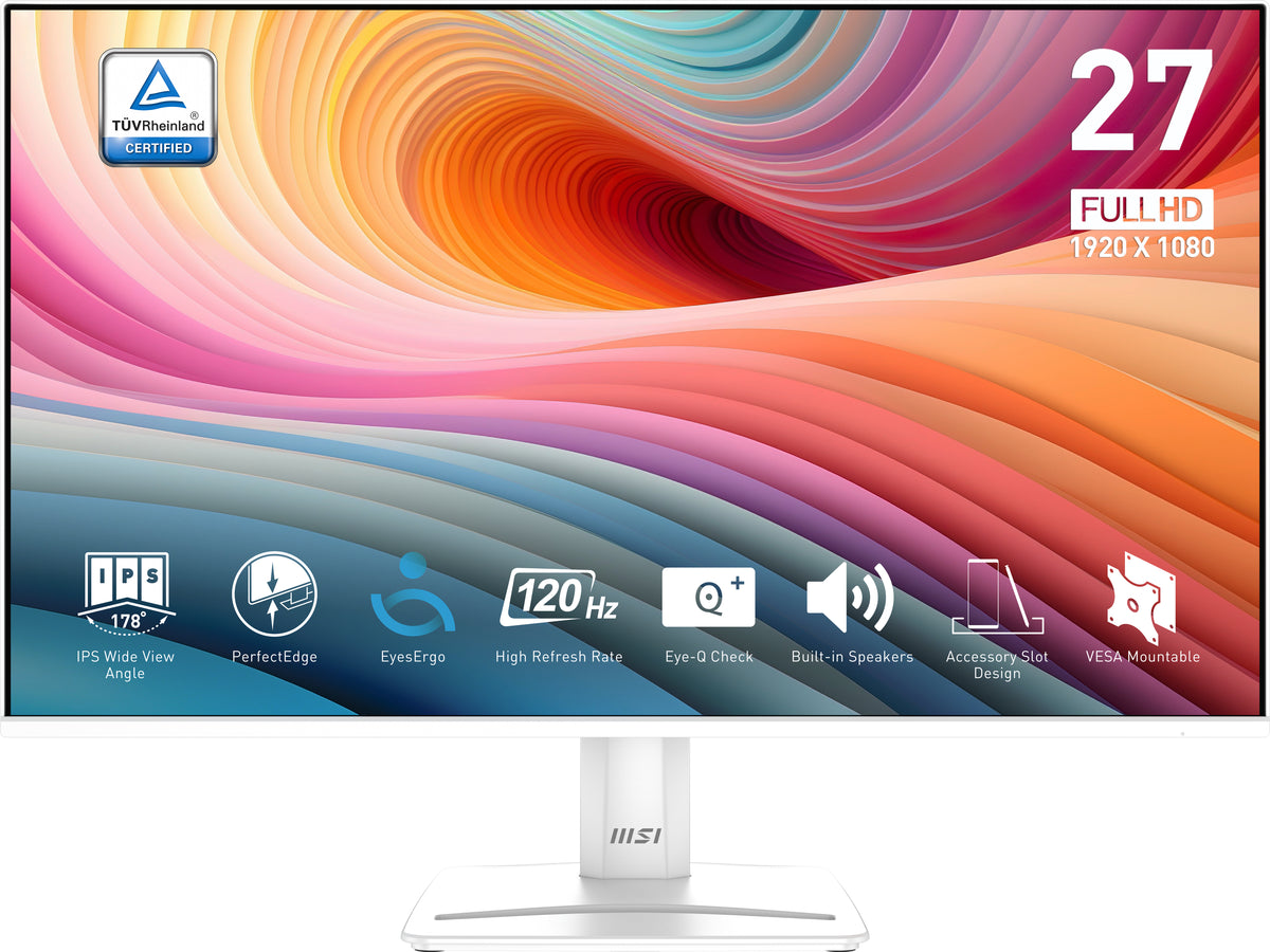 MSI Pro MP275W E2 pantalla para PC 68,6 cm (27") 1920 x 1080 Pixeles Full HD LED Blanco (3)