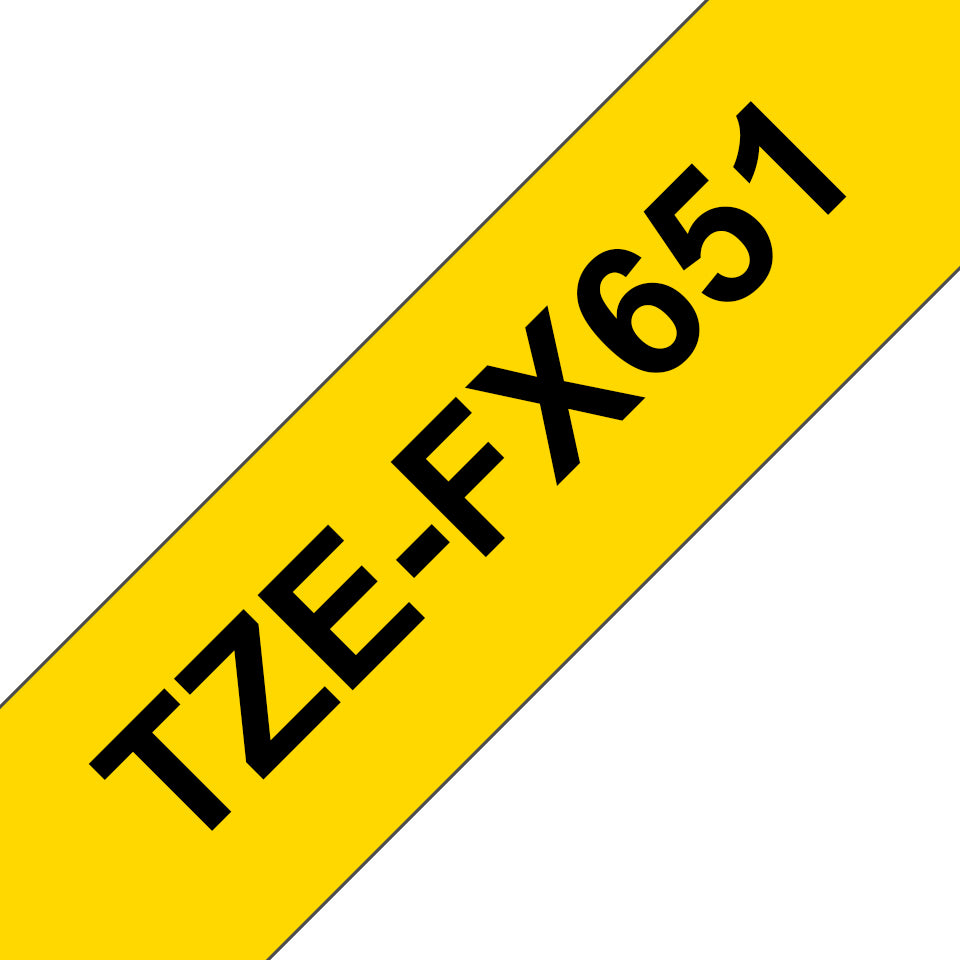 Brother TZE-FX651 cinta para impresora de etiquetas Negro sobre amarillo TZ (2)