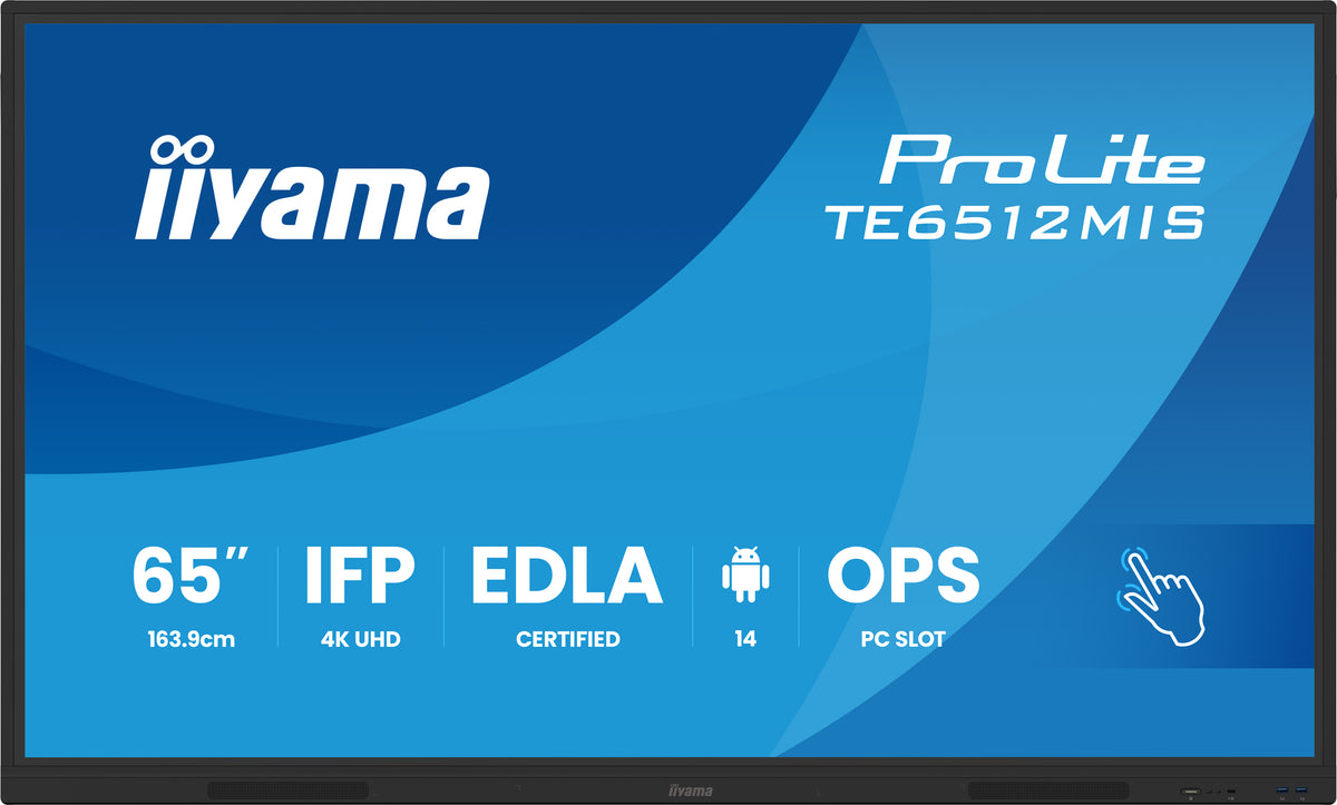 iiyama TE6512MIS-B4AG pantalla de señalización Diseño de quiosco 165,1 cm (65") LCD Wifi 400 cd / m² 4K Ultra HD Negro Pantalla táctil Procesador incorporado Android 24/7 (3)