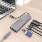 AISENS ASUC-8P033-GR base para portátil y replicador de puertos Alámbrico USB 3.2 Gen 1 (3.1 Gen 1) Type-C (6)