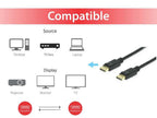 Equip 119252 cable DisplayPort 2 m Negro (5)