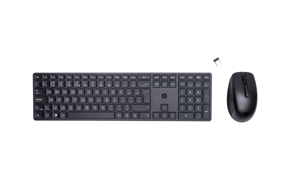 HP 650 Wireless Keyboard and Mouse Combo teclado Ratón incluido Hogar RF inalámbrico QWERTY Negro (2)
