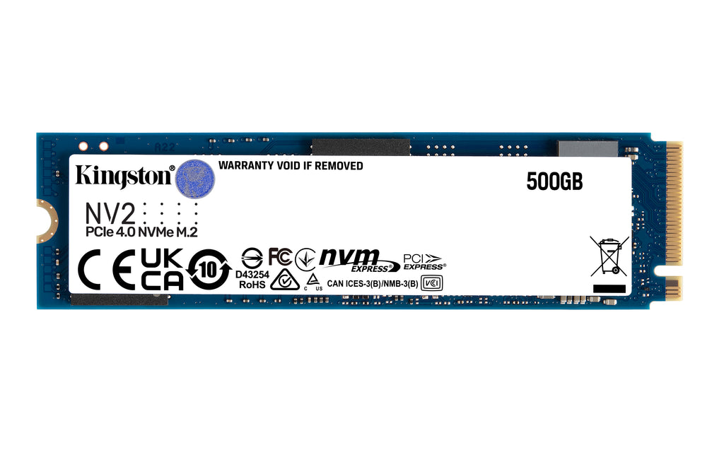 Kingston NV2 SSD, 500GB, interno, M.2 2280, PCIe4.0 x4 (NVMe) (SNV2S/500G)