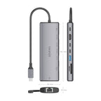 AISENS ASUC-8P033-GR base para portátil y replicador de puertos Alámbrico USB 3.2 Gen 1 (3.1 Gen 1) Type-C (5)