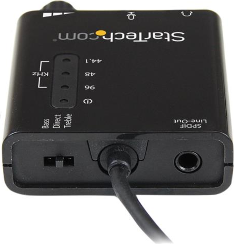 Startech ICUSBAUDIO2D - 1x USB A Macho, 2x Mini-Jack Hembra, Negro (3)