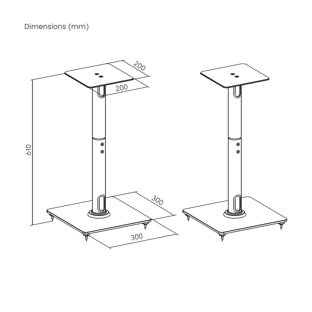 AISENS SPK10U-431 soporte de altavoz Piso Acero, Vidrio (8)