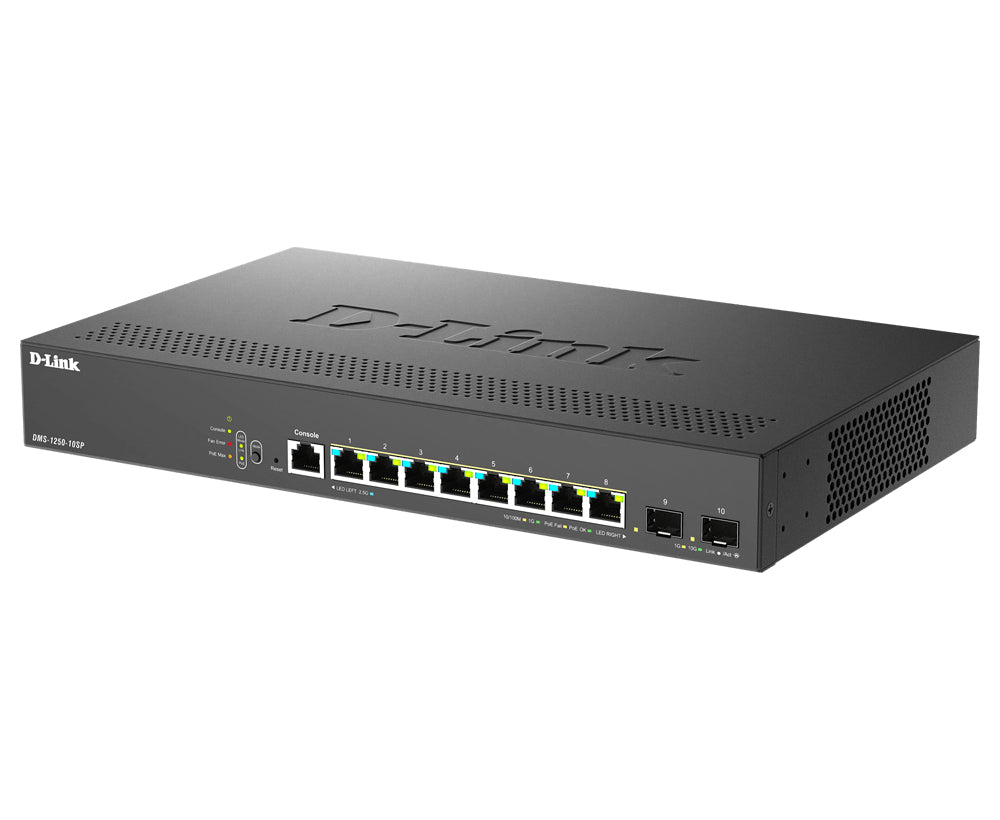 D-Link DMS-1250-10SP Gestionado L2/L3 2.5G Ethernet (100/1000/2500) Energía sobre Ethernet (PoE) Negro (3)