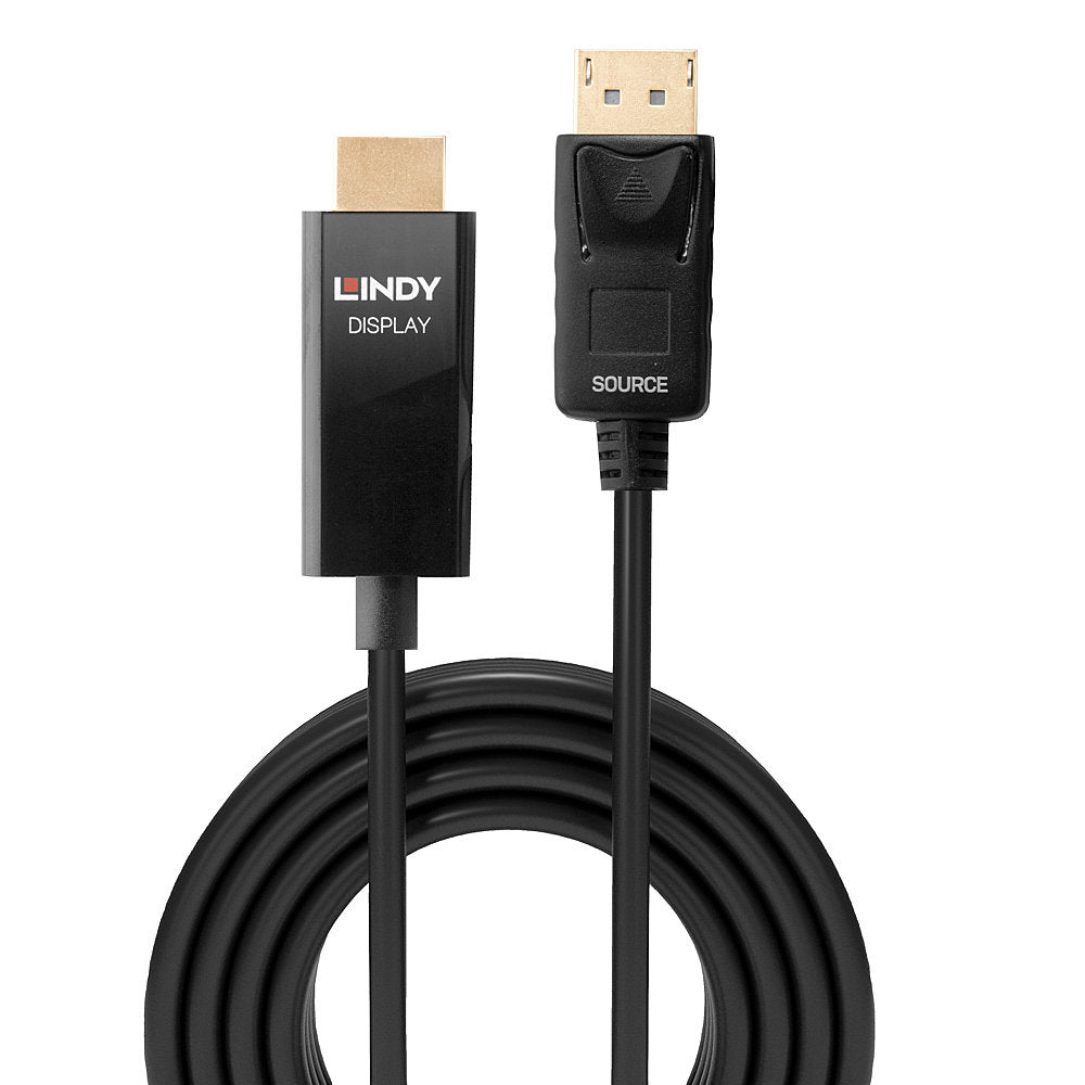 Lindy 40924 adaptador de cable de vídeo 0,5 m DisplayPort HDMI tipo A (Estándar) Negro (3)
