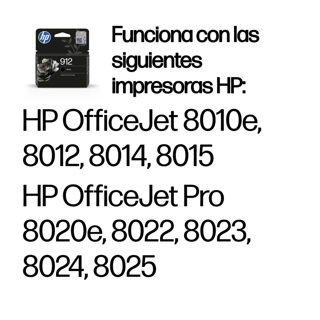 HP 912 Black Original Ink Cartridge cartucho de tinta 1 pieza(s) Rendimiento estándar (3)