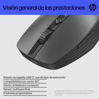 HP 715 Rechargeable Multi-Device Bluetooth Mouse ratón Oficina Ambidextro RF Wireless + USB Type-A 3000 DPI (7)