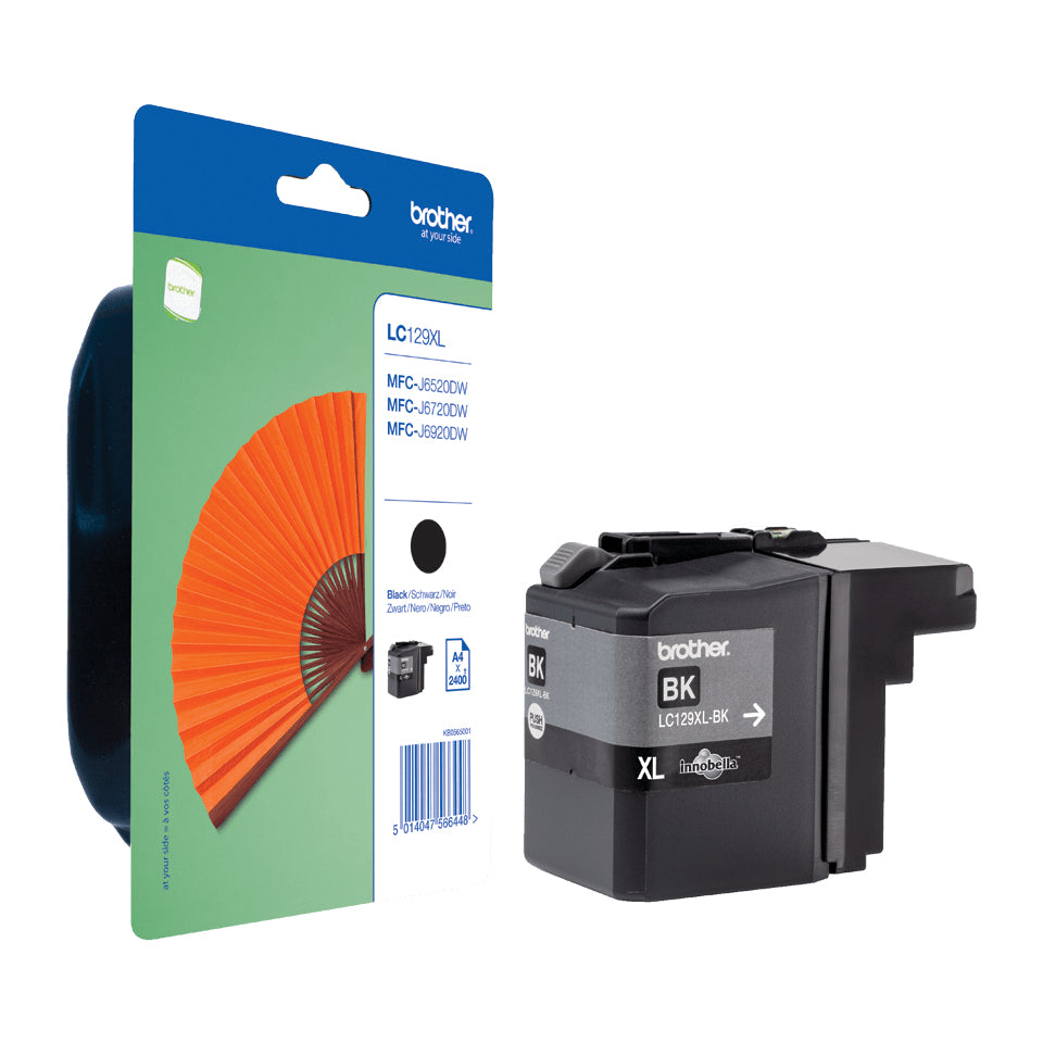 Brother LC129XLBK cartucho de tinta 1 pieza(s) Original Alto rendimiento (XL) Negro (6)